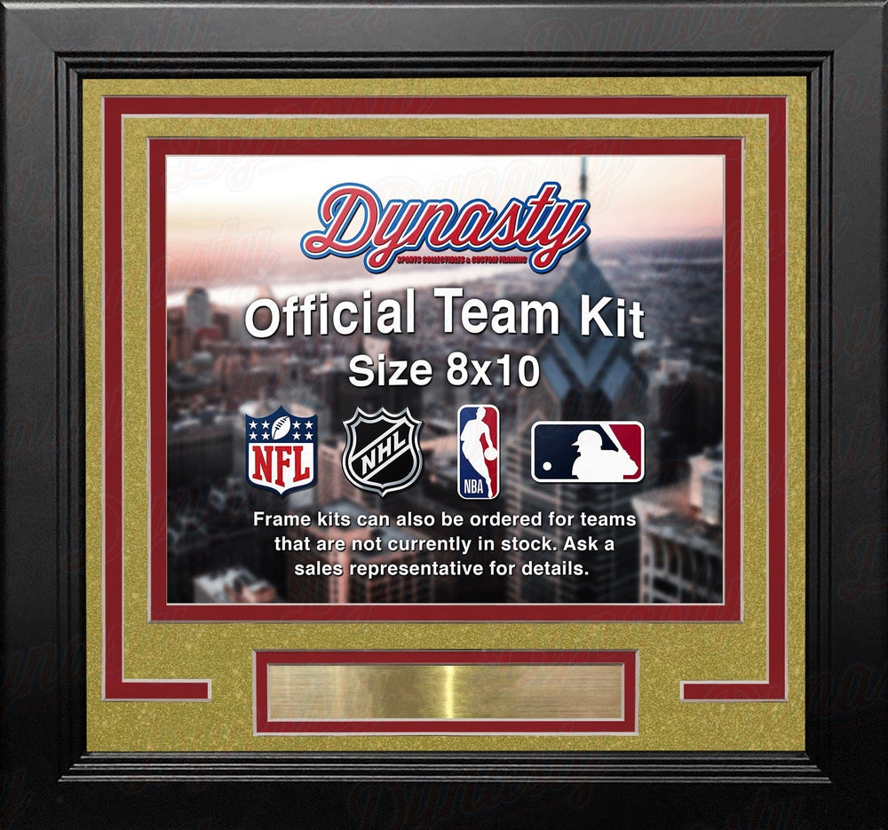 Dynasty Sports & Framing Custom Framing Gold Matting & Red Trim / Landscape (Horizontal); Standard Glass / No Nameplate or Medallions Vegas Golden Knights Gold Custom NHL Hockey 8x10 Picture Frame Kit