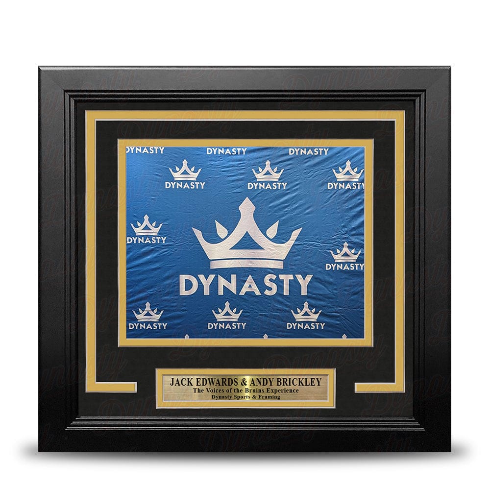 Dynasty Sports & Framing Custom Framing Jack Edwards & Andy Brickley Boston Bruins Photo-Op Frame Kit