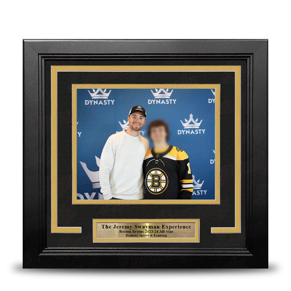 Dynasty Sports & Framing Custom Framing Jeremy Swayman Boston Bruins Photo-Op Frame Kit