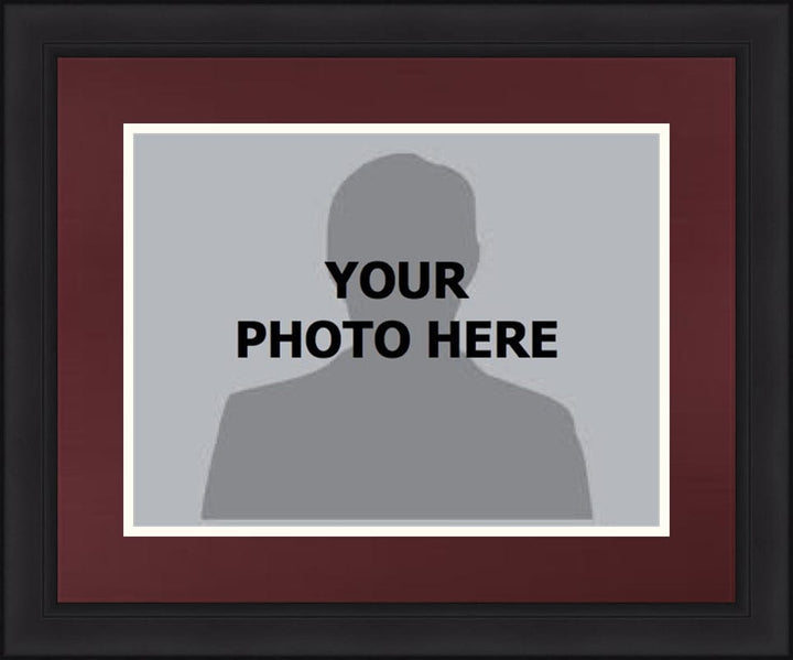 Dynasty Sports & Framing Custom Framing Maroon Matting & White Trim / Landscape (Horizontal); Standard Glass / No Nameplate or Medallions Washington Commanders Custom NFL Football 8x10 Picture Frame Kit (Multiple Colors)