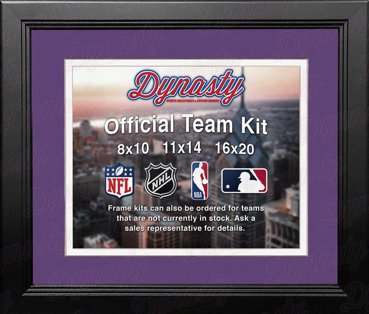Dynasty Sports & Framing Custom Framing MLB Baseball Photo Picture Frame Kit - Colorado Rockies (Purple Matting, White Trim)