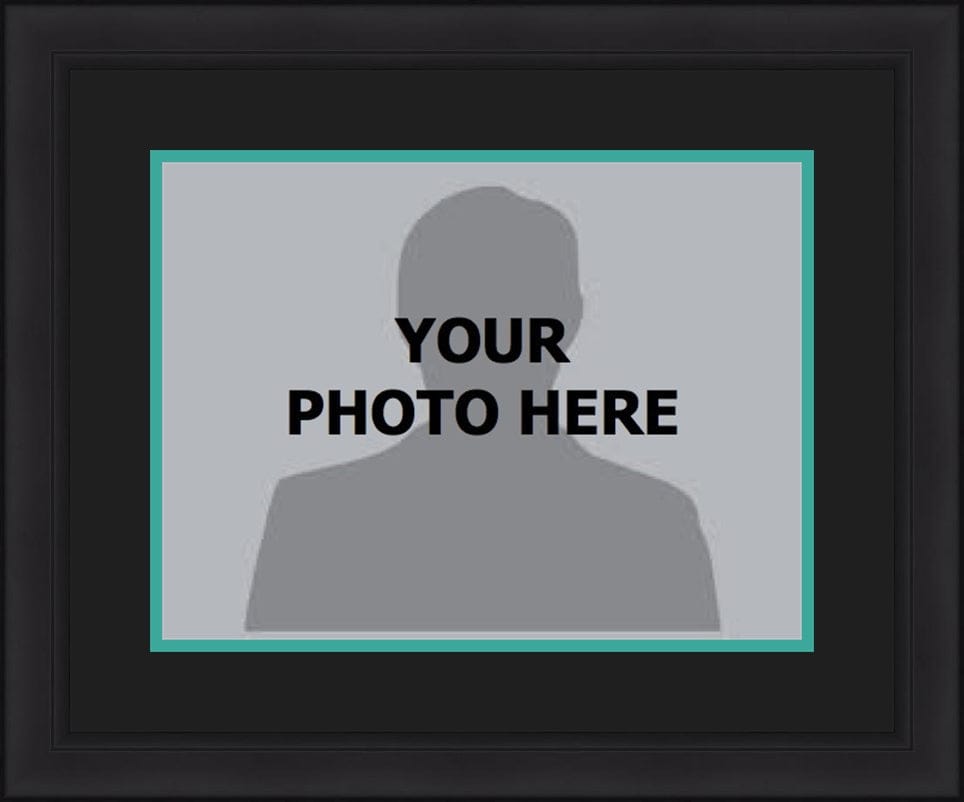 Dynasty Sports & Framing Custom Framing MLB Baseball Photo Picture Frame Kit - Miami Marlins (Black Matting, Teal Trim)
