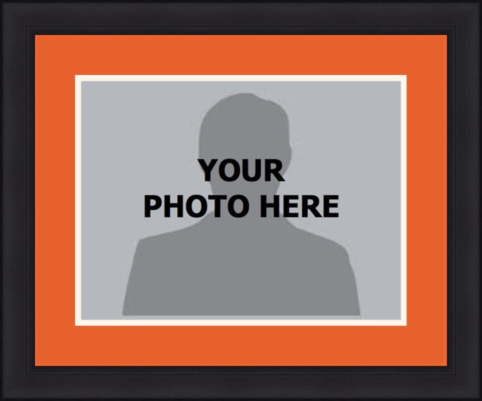 Dynasty Sports & Framing Custom Framing MLB Baseball Photo Picture Frame Kit - Miami Marlins (Orange Matting, White Trim)