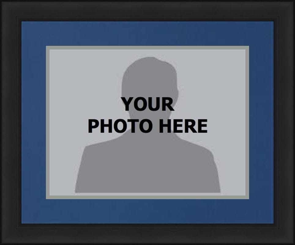 Dynasty Sports & Framing Custom Framing MLB Baseball Photo Picture Frame Kit - Seattle Mariners (Navy Matting, Gray Trim)