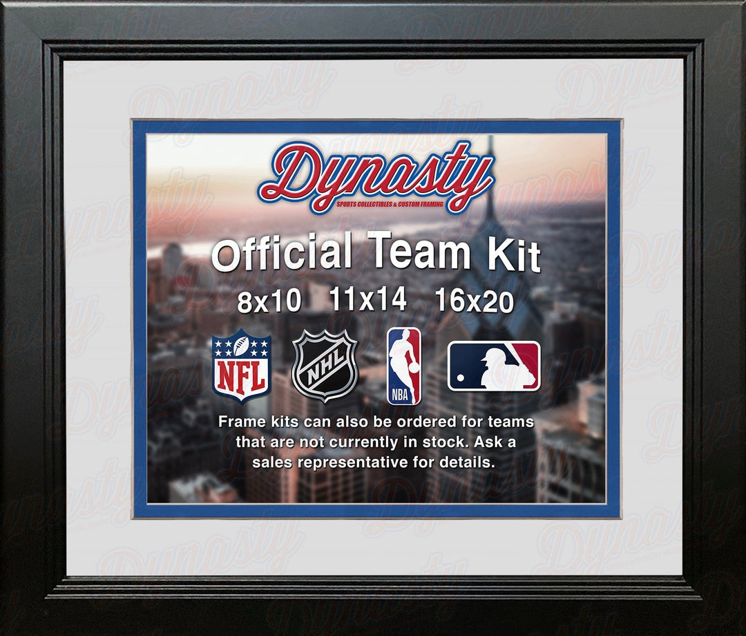 Dynasty Sports & Framing Custom Framing MLB Baseball Photo Picture Frame Kit - Toronto Blue Jays (White Matting, Blue Trim)