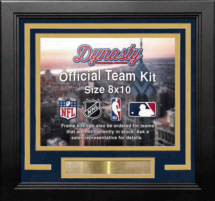 Dynasty Sports & Framing Custom Framing Navy Blue Matting & Yellow Trim / Landscape (Horizontal); Standard Glass / No Nameplate or Medallions Michigan Wolverines Custom NCAA College 16x20 Picture Frame Kit (Multiple Colors)