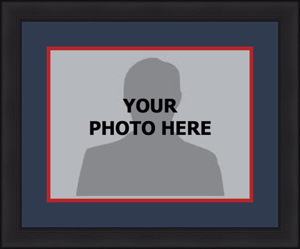 Dynasty Sports & Framing Custom Framing NBA Basketball Photo Picture Frame Kit - Atlanta Hawks (Navy Matting, Red Trim)