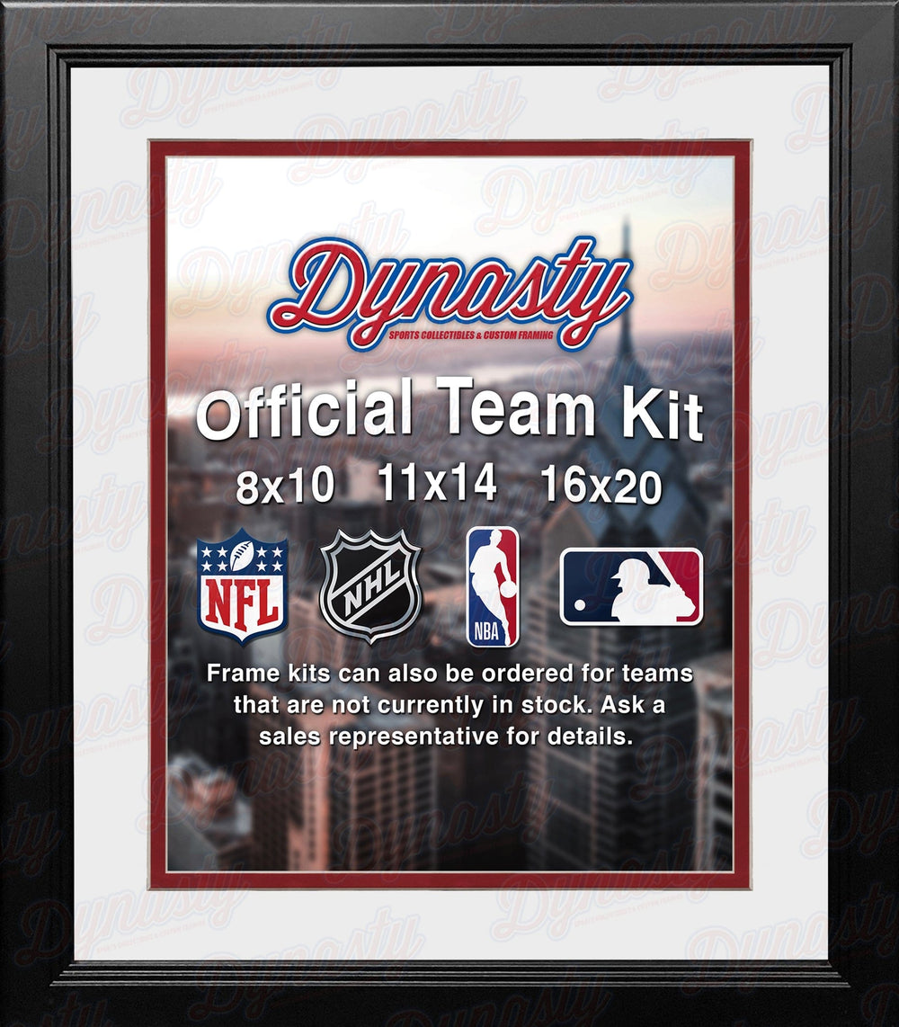 Dynasty Sports & Framing Custom Framing NBA Basketball Photo Picture Frame Kit - Atlanta Hawks (White Matting, Red Trim)