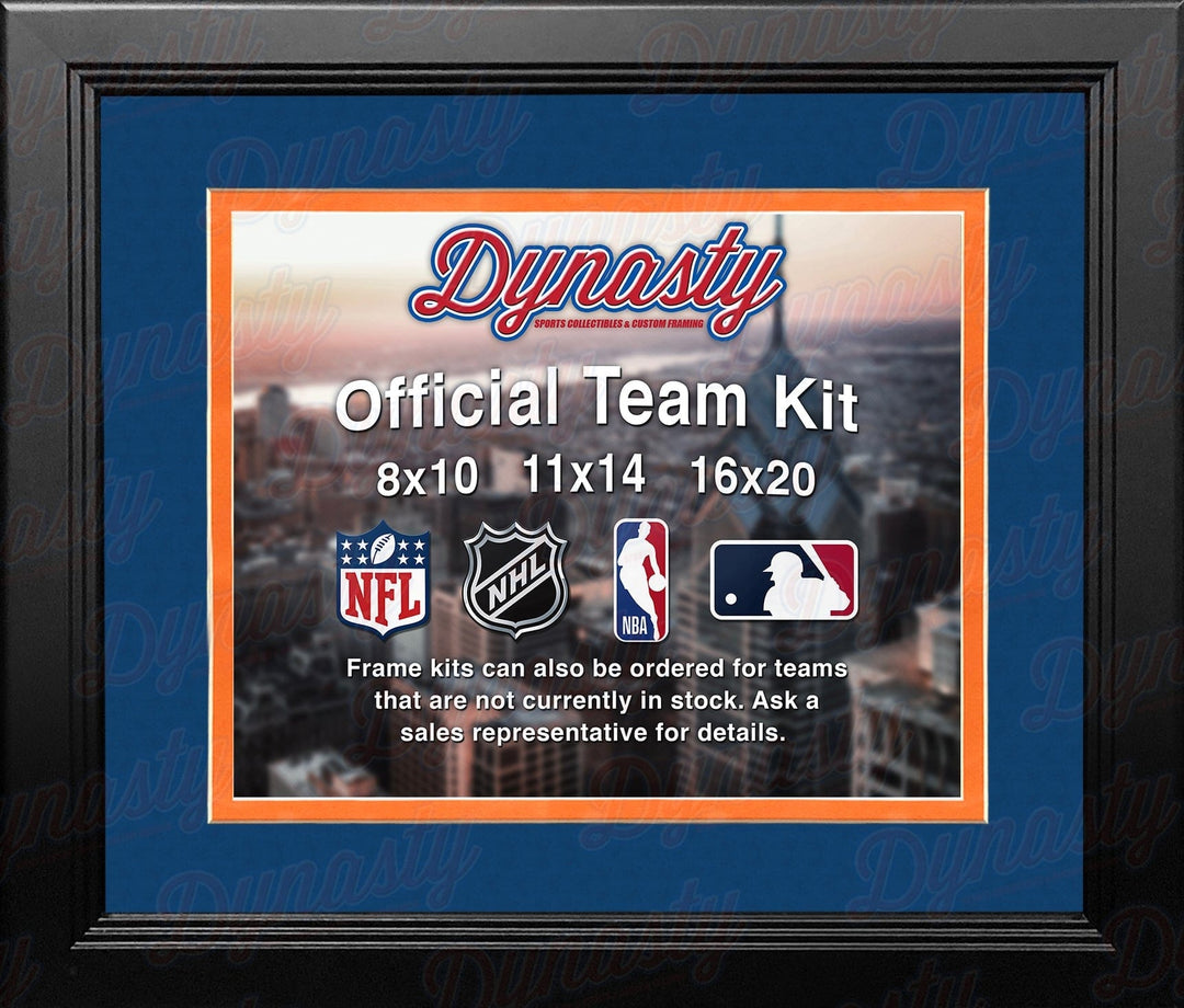 Dynasty Sports & Framing Custom Framing NBA Basketball Photo Picture Frame Kit - Cleveland Cavaliers (Blue Matting, Orange Trim)