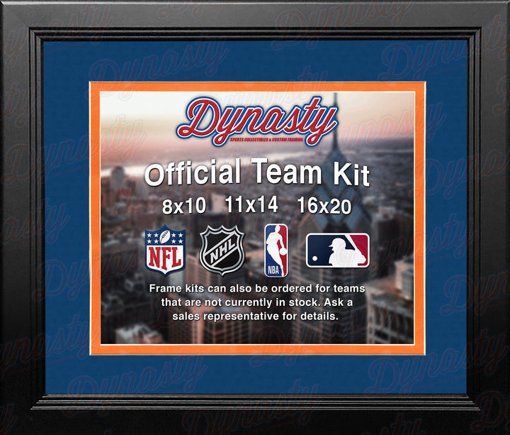 Dynasty Sports & Framing Custom Framing NBA Basketball Photo Picture Frame Kit - Cleveland Cavaliers (Blue Matting, Orange Trim)
