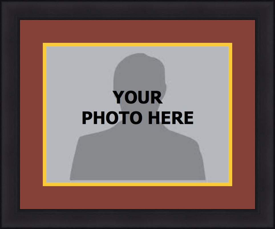 Dynasty Sports & Framing Custom Framing NBA Basketball Photo Picture Frame Kit - Cleveland Cavaliers (Wine Red Matting, Yellow Trim)