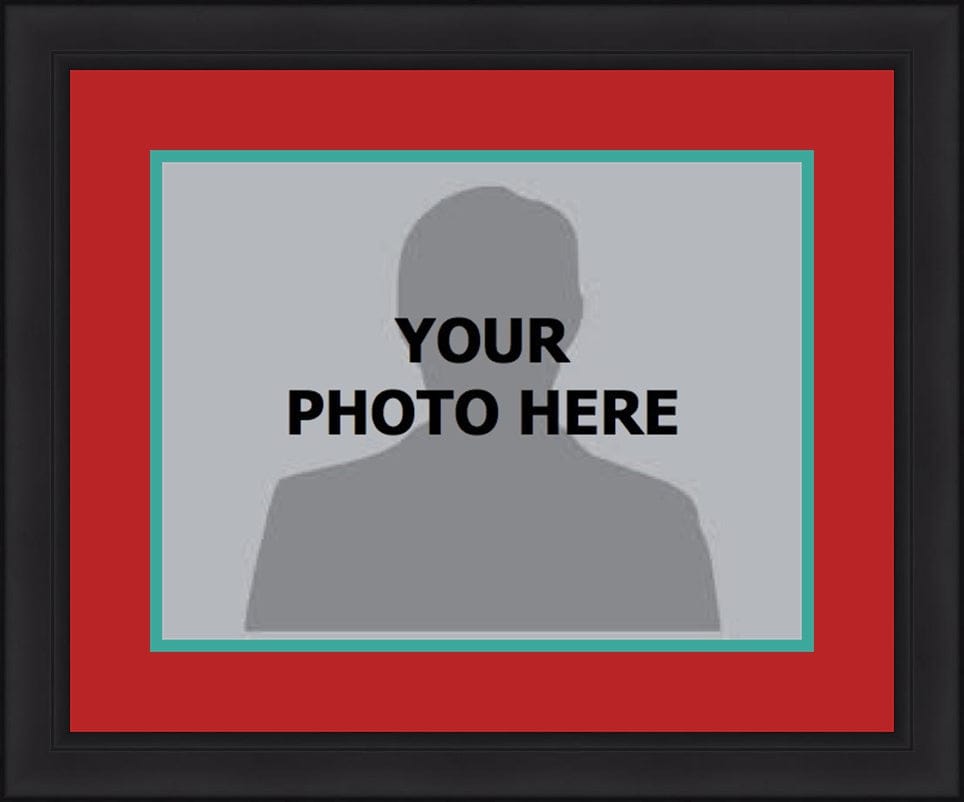 Dynasty Sports & Framing Custom Framing NBA Basketball Photo Picture Frame Kit - Detroit Pistons (Red Matting, Teal Trim)