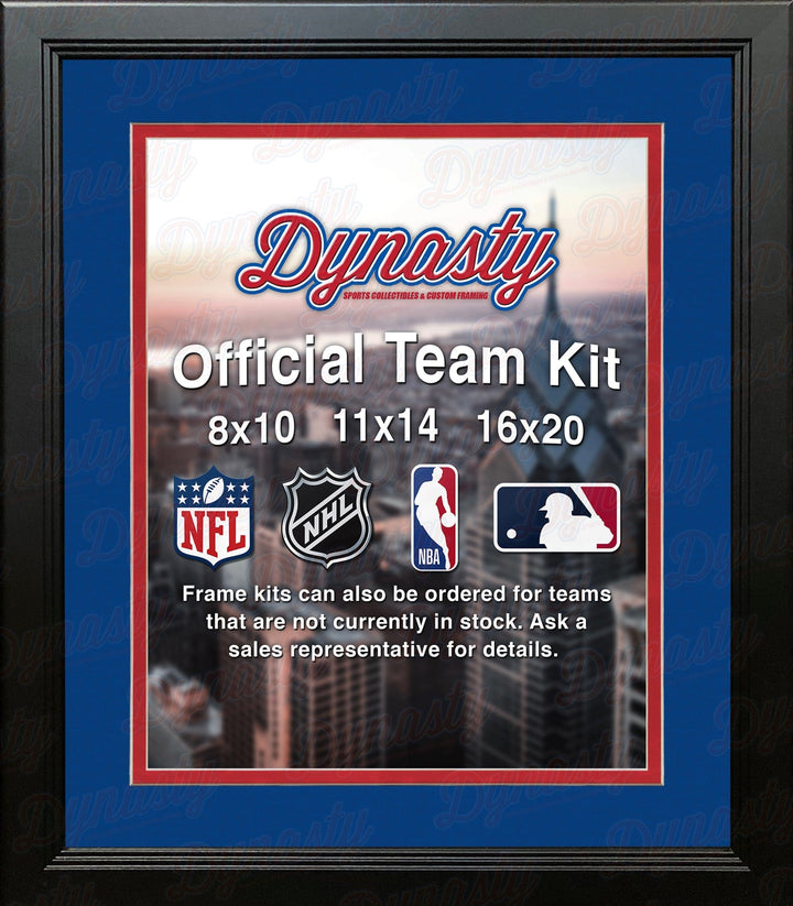Dynasty Sports & Framing Custom Framing NBA Basketball Photo Picture Frame Kit - Los Angeles Clippers (Blue Matting, Red Trim)