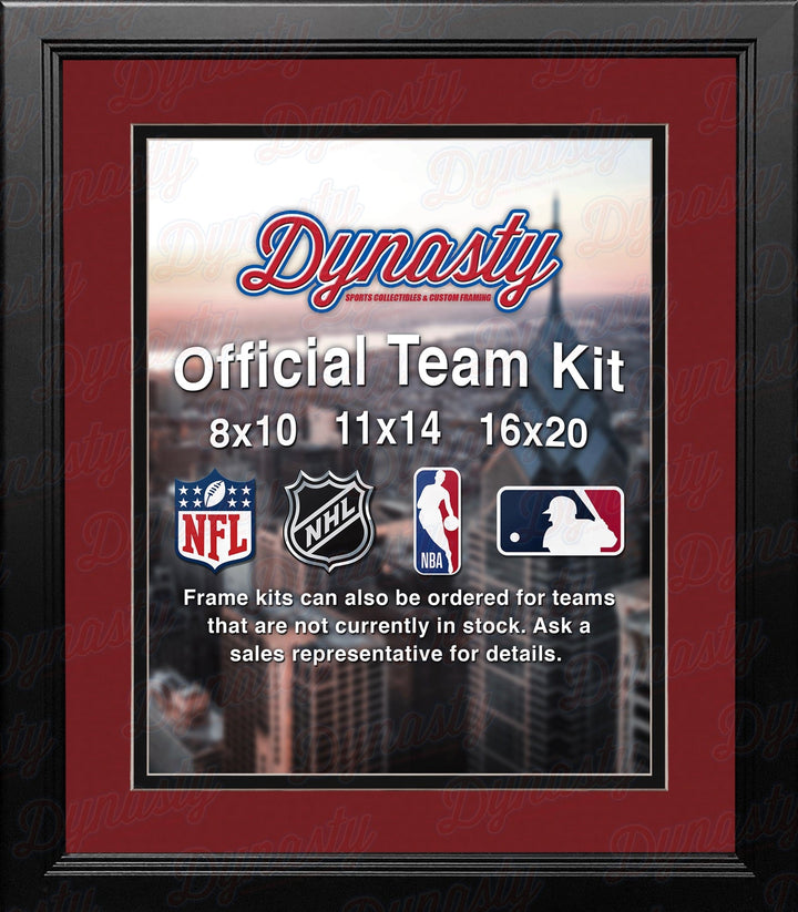 Dynasty Sports & Framing Custom Framing NBA Basketball Photo Picture Frame Kit - Portland Trailblazers (Red Matting, Black Trim)