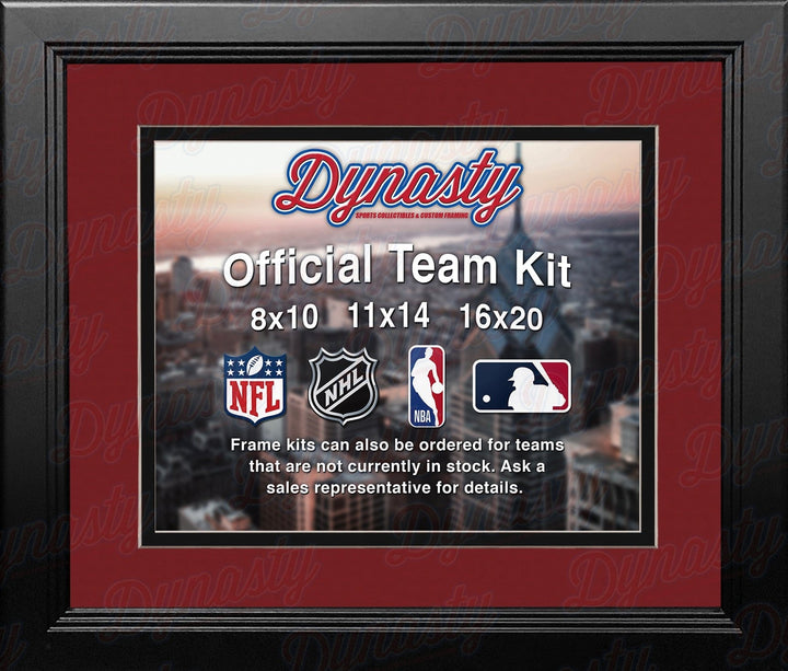 Dynasty Sports & Framing Custom Framing NBA Basketball Photo Picture Frame Kit - Portland Trailblazers (Red Matting, Black Trim)