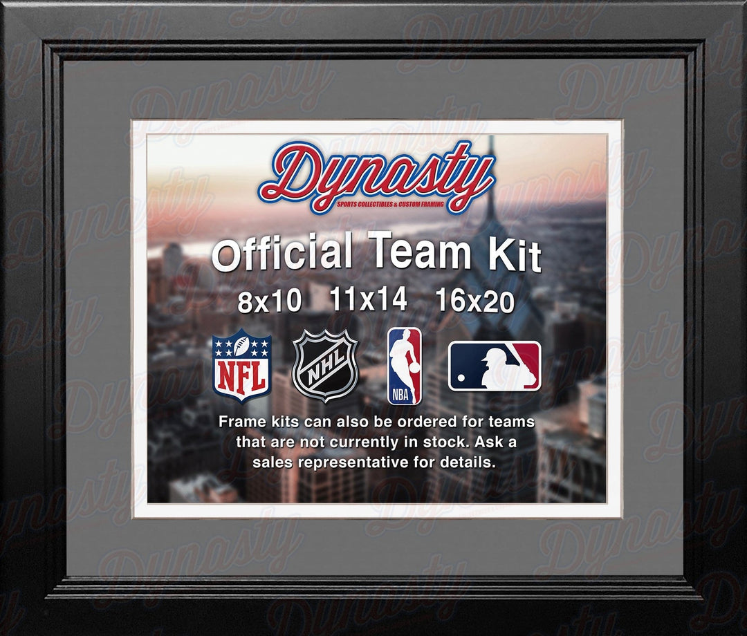 Dynasty Sports & Framing Custom Framing NBA Basketball Photo Picture Frame Kit - San Antonio Spurs (Gray Matting, White Trim)