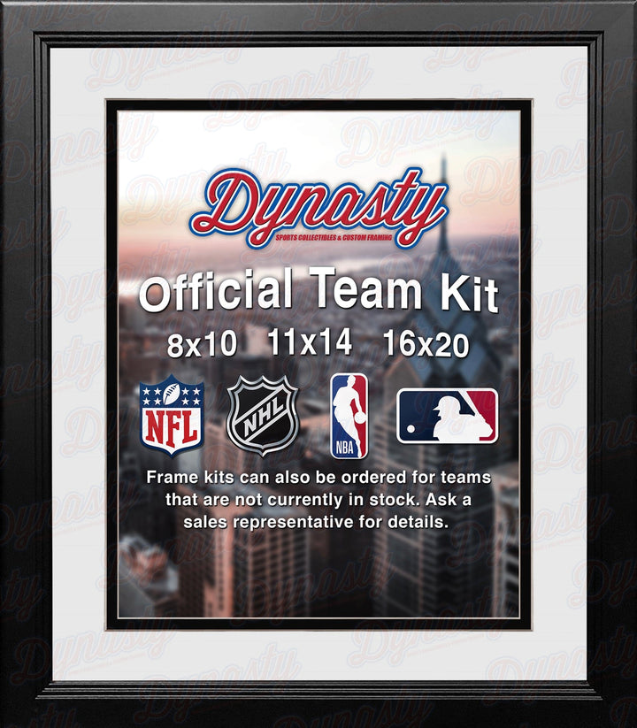 Dynasty Sports & Framing Custom Framing NBA Basketball Photo Picture Frame Kit - San Antonio Spurs (White Matting, Black Trim)