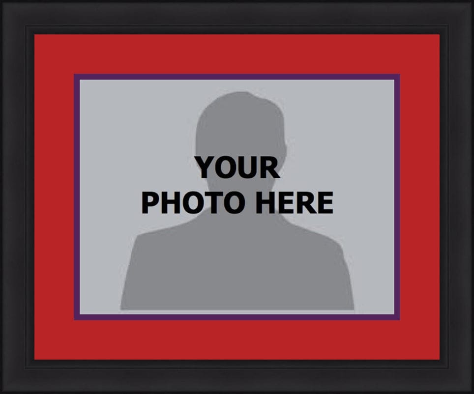 Dynasty Sports & Framing Custom Framing NBA Basketball Photo Picture Frame Kit - Toronto Raptors (Red Matting, Purple Trim)
