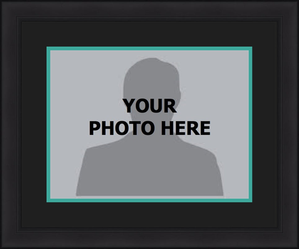 Dynasty Sports & Framing Custom Framing NBA Basketball Photo Picture Frame Kit - Vancouver Grizzlies (Black Matting, Teal Trim)