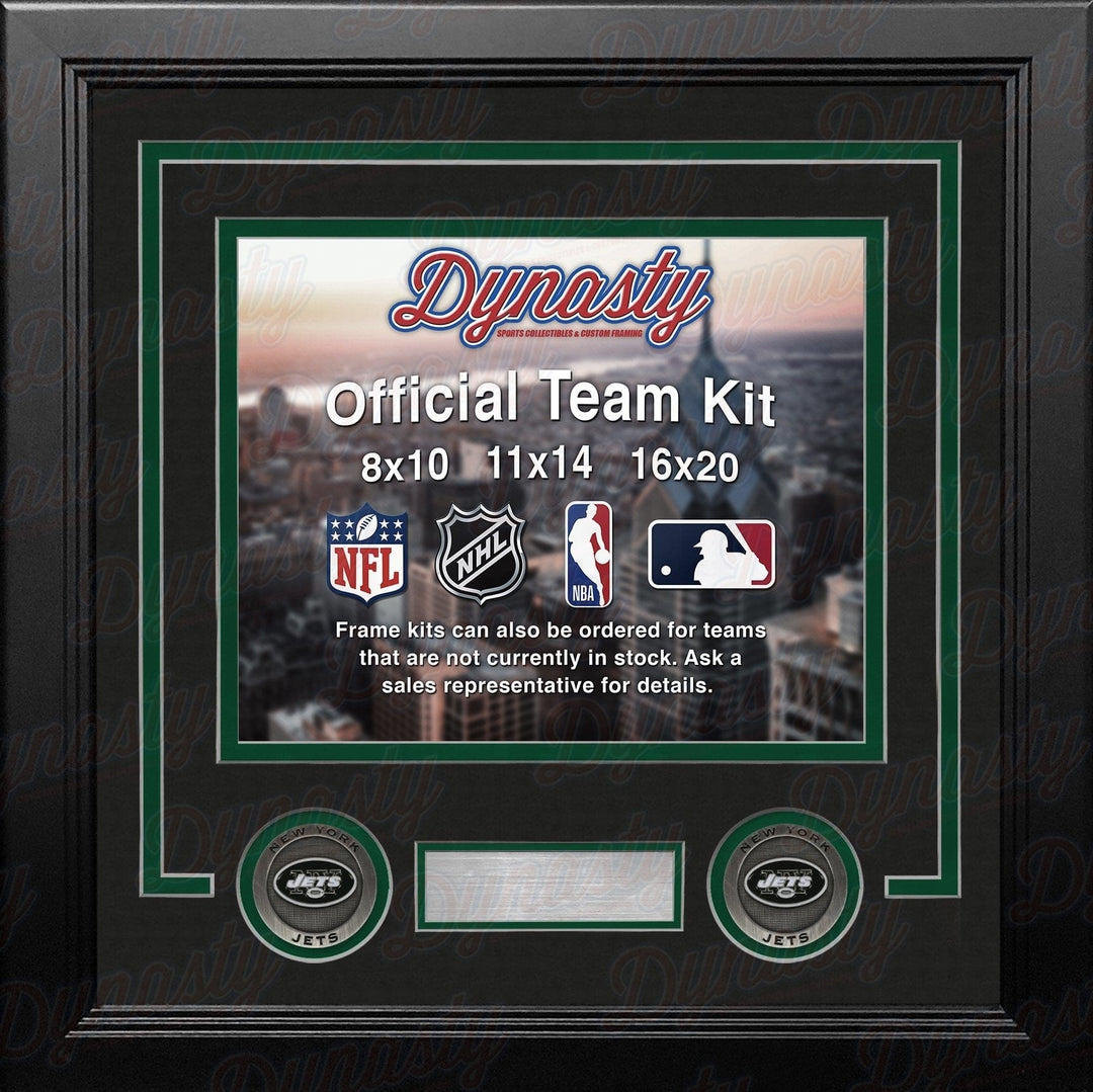 Dynasty Sports & Framing Custom Framing New York Jets Custom NFL Football 11x14 Picture Frame Kit (Multiple Colors)