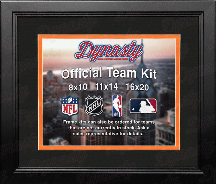 Dynasty Sports & Framing Custom Framing NHL Hockey Photo Picture Frame Kit - Anaheim Ducks (Black Matting, Orange Trim)