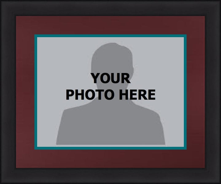 Dynasty Sports & Framing Custom Framing NHL Hockey Photo Picture Frame Kit - Anaheim Mighty Ducks (Burgundy Matting, Teal Trim)