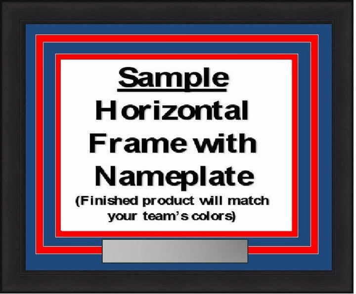 Dynasty Sports & Framing Custom Framing NHL Hockey Photo Picture Frame Kit - Arizona Coyotes (Brick Red Matting, White Trim)
