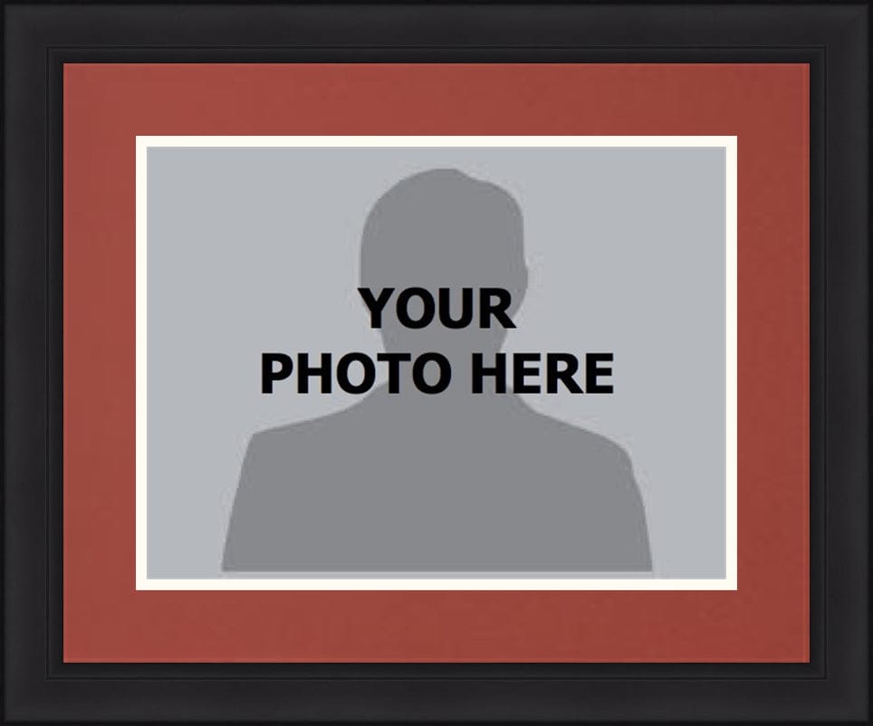 Dynasty Sports & Framing Custom Framing NHL Hockey Photo Picture Frame Kit - Arizona Coyotes (Brick Red Matting, White Trim)