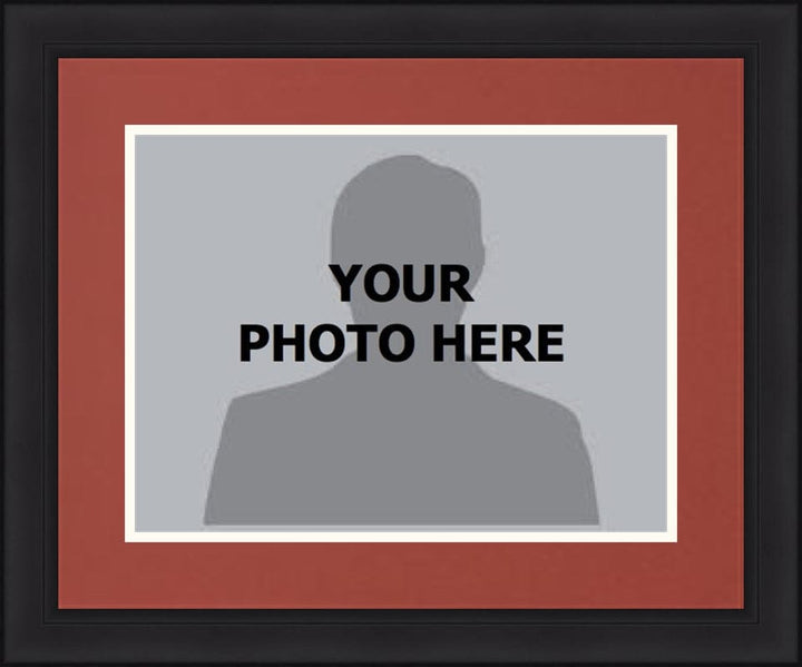 Dynasty Sports & Framing Custom Framing NHL Hockey Photo Picture Frame Kit - Arizona Coyotes (Brick Red Matting, White Trim)