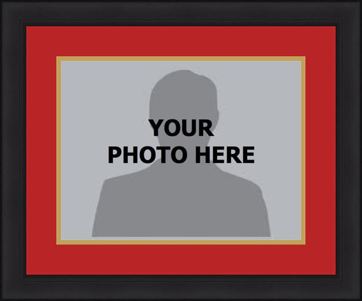 Dynasty Sports & Framing Custom Framing NHL Hockey Photo Picture Frame Kit - Chicago Blackhawks (Red Matting, Gold Trim)