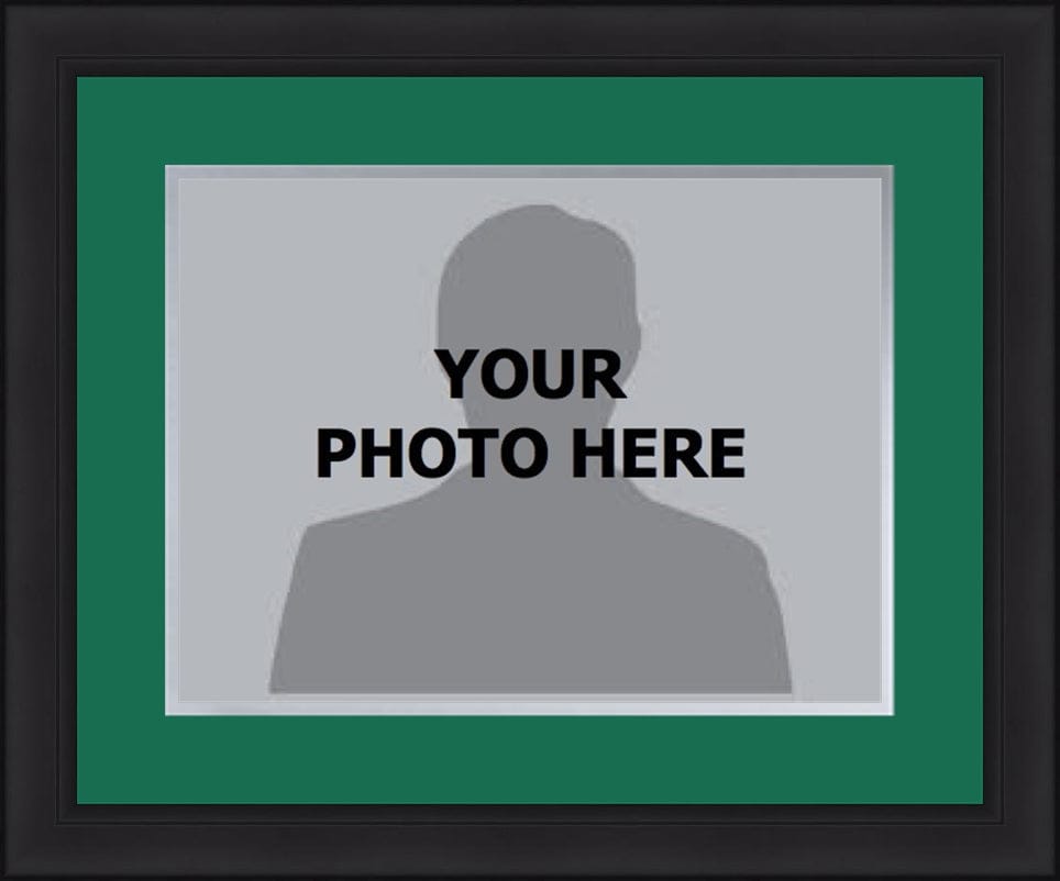 Dynasty Sports & Framing Custom Framing NHL Hockey Photo Picture Frame Kit - Dallas Stars (Green Matting, Silver Trim)