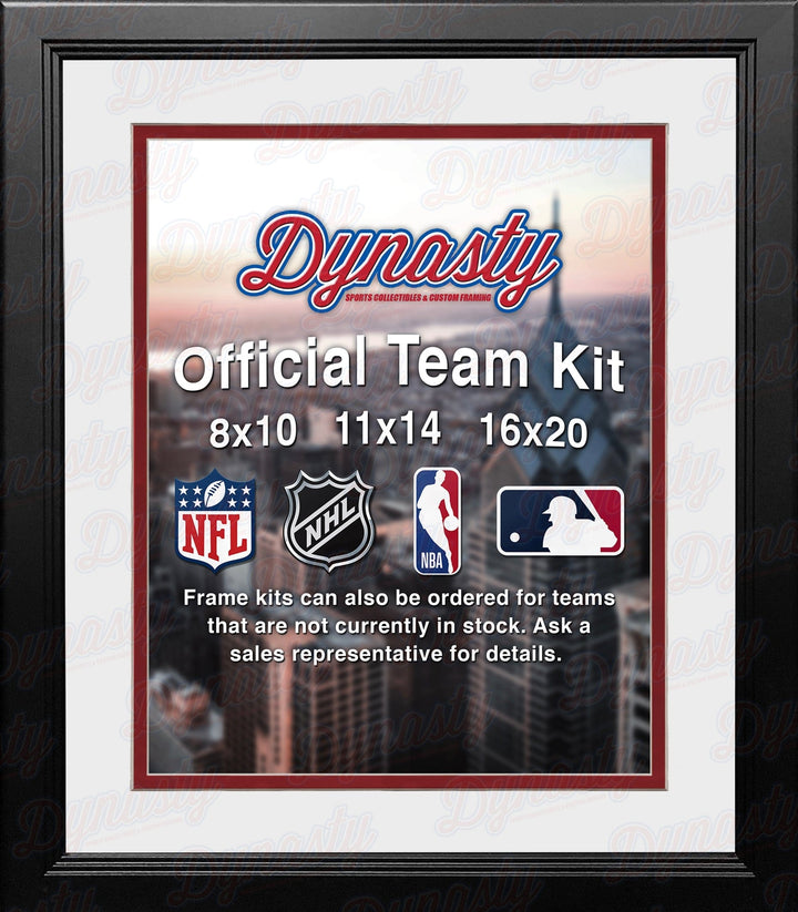 Dynasty Sports & Framing Custom Framing NHL Hockey Photo Picture Frame Kit - Detroit Red Wings (White Matting, Red Trim)