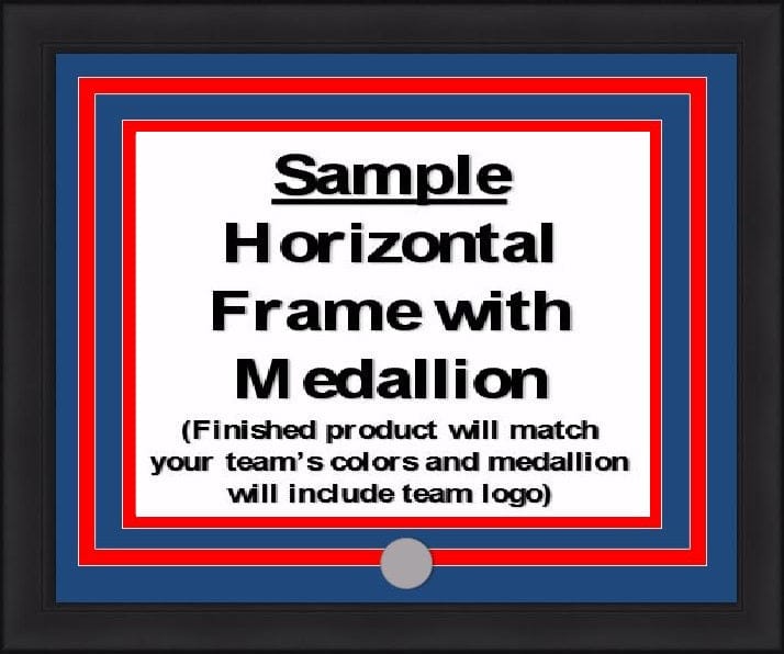 Dynasty Sports & Framing Custom Framing NHL Hockey Photo Picture Frame Kit - Hartford Whalers (Blue Matting, Green Trim)