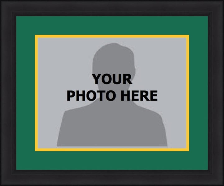 Dynasty Sports & Framing Custom Framing NHL Hockey Photo Picture Frame Kit - Minnesota Wild (Green Matting, Yellow Trim)