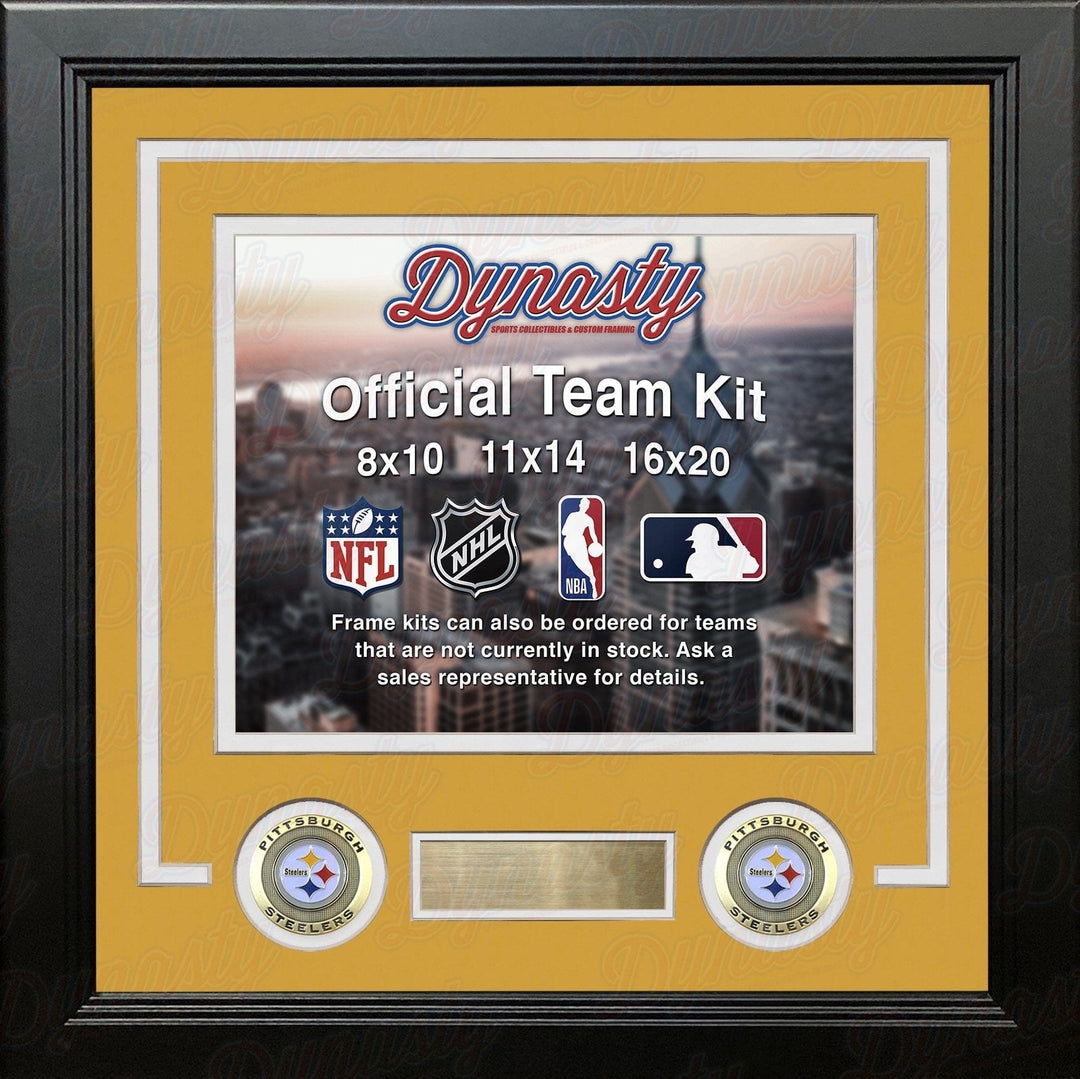 Dynasty Sports & Framing Custom Framing Pittsburgh Steelers Custom NFL Football 11x14 Picture Frame Kit (Multiple Colors)