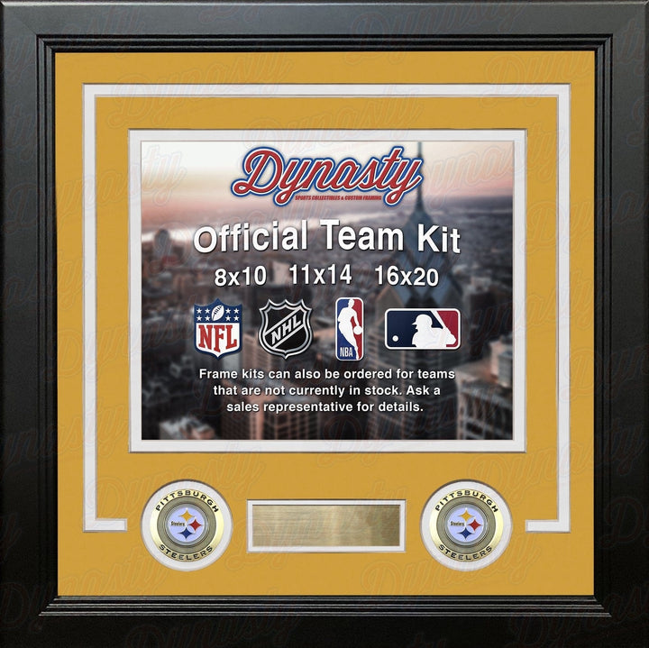 Dynasty Sports & Framing Custom Framing Pittsburgh Steelers Custom NFL Football 16x20 Picture Frame Kit (Multiple Colors)