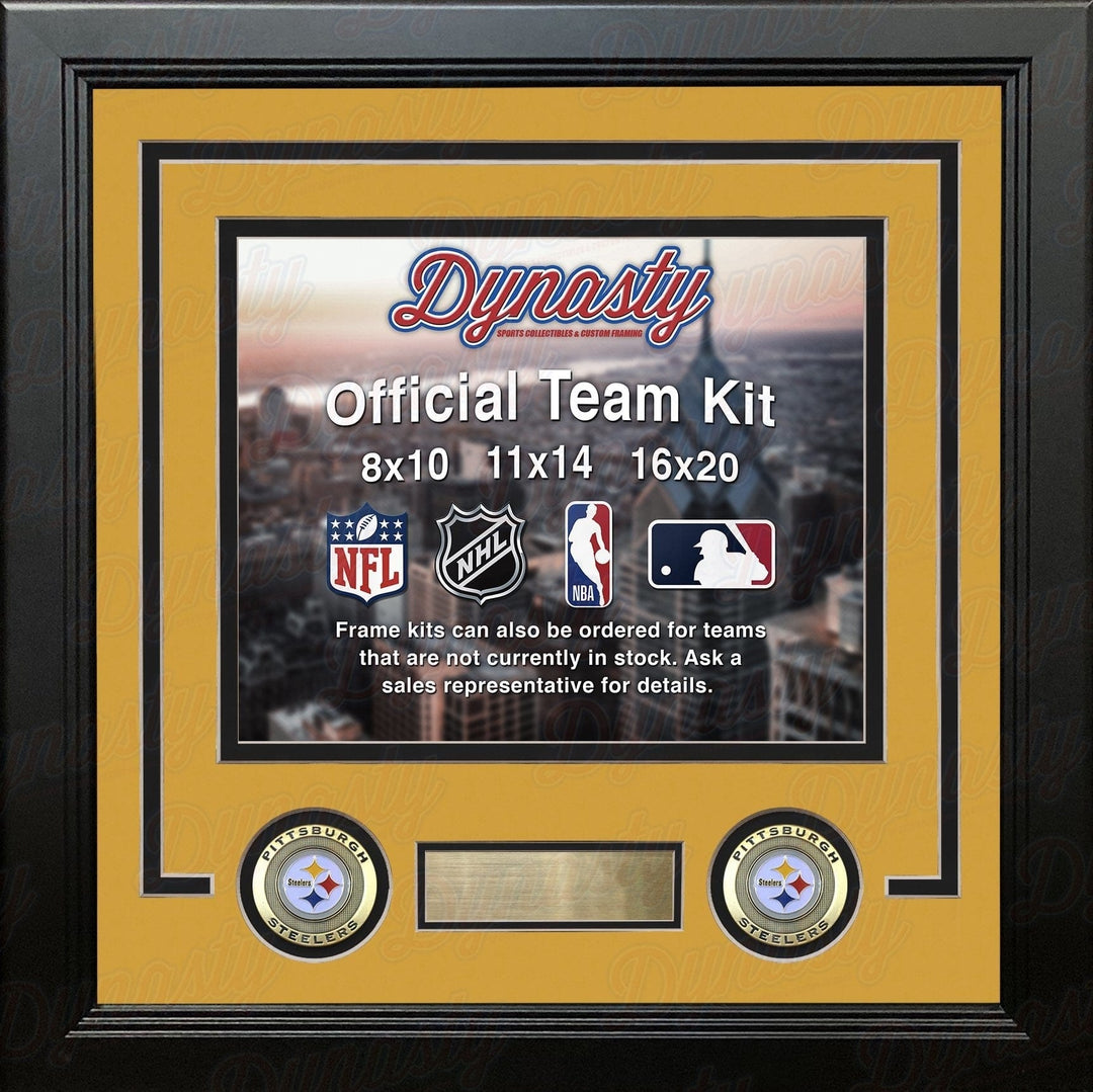 Dynasty Sports & Framing Custom Framing Pittsburgh Steelers Custom NFL Football 8x10 Picture Frame Kit (Multiple Colors)