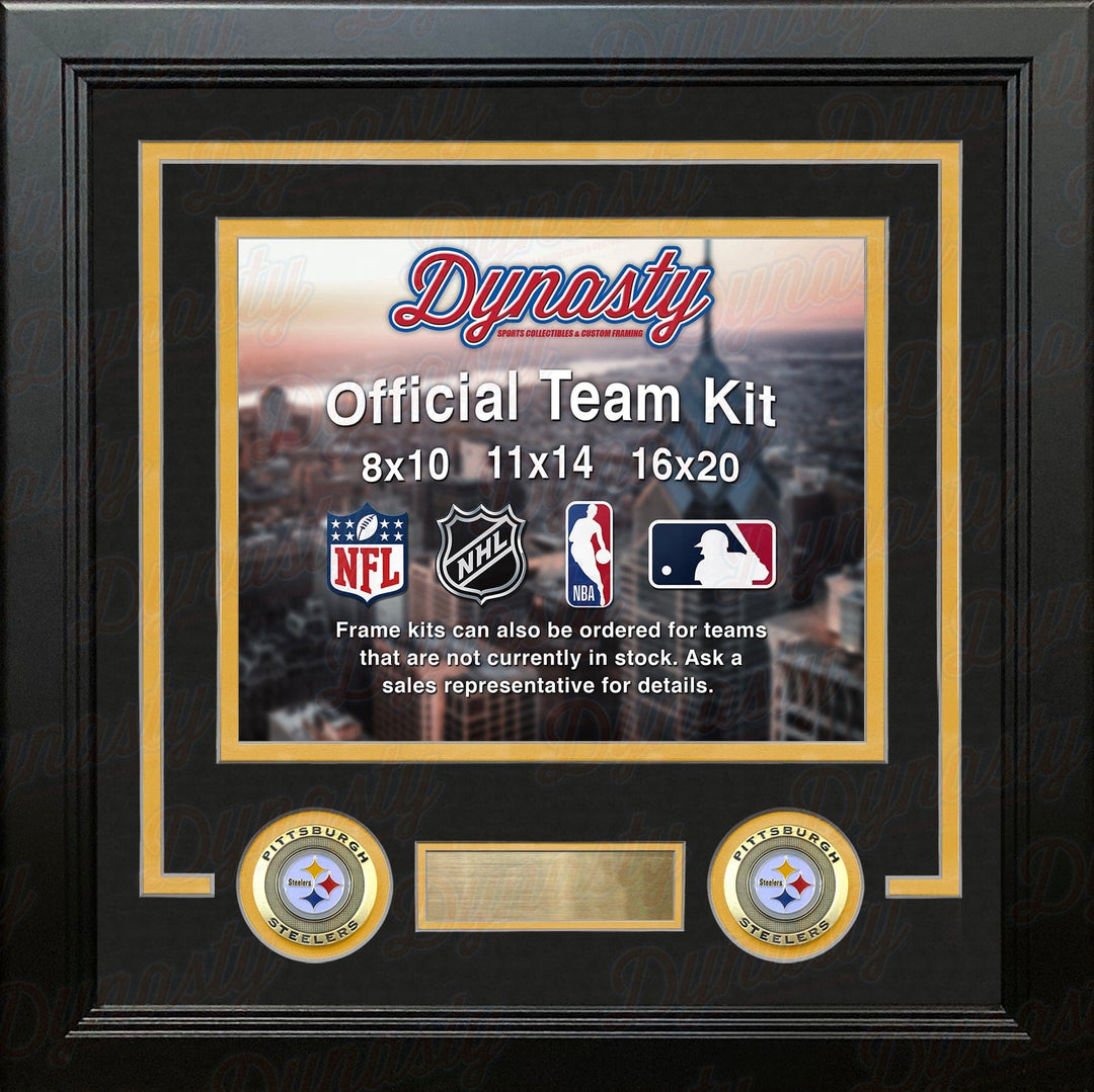Dynasty Sports & Framing Custom Framing Pittsburgh Steelers Custom NFL Football 8x10 Picture Frame Kit (Multiple Colors)