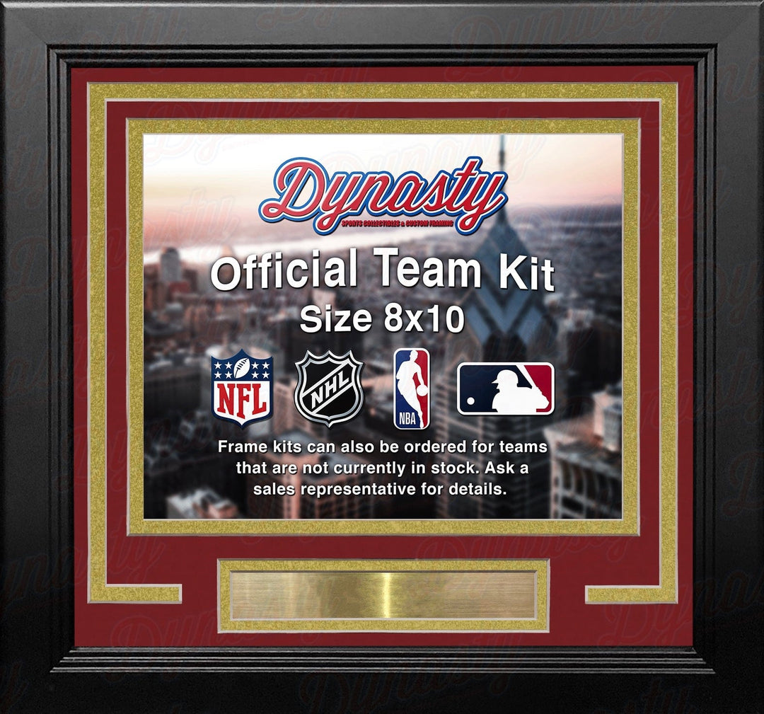 Dynasty Sports & Framing Custom Framing Red Matting & Gold Trim / Landscape (Horizontal); Standard Glass / No Nameplate or Medallions Vegas Golden Knights Custom NHL Hockey 8x10 Picture Frame Kit (Multiple Colors)