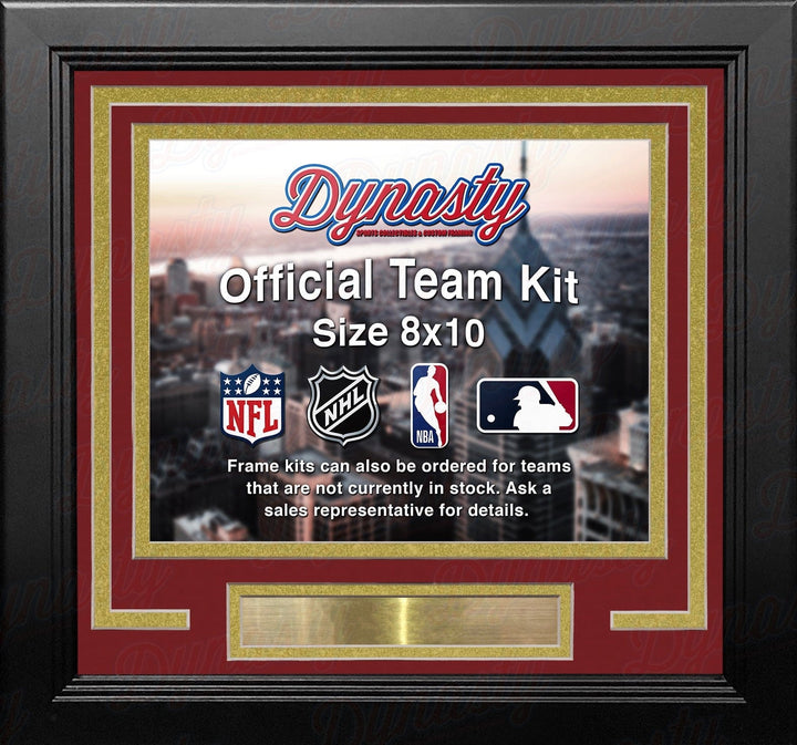 Dynasty Sports & Framing Custom Framing Red Matting & Gold Trim / Landscape (Horizontal); Standard Glass / No Nameplate or Medallions Vegas Golden Knights Custom NHL Hockey 8x10 Picture Frame Kit (Multiple Colors)