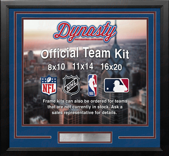 Dynasty Sports & Framing Custom Framing Royal Blue Matting & Burgundy Trim / Landscape (Horizontal); Standard Glass / No Nameplate or Medallions Colorado Avalanche Custom NHL Hockey 8x10 Picture Frame Kit (Multiple Colors)