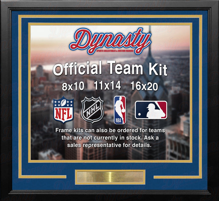 Dynasty Sports & Framing Custom Framing Royal Blue Matting & Yellow Trim / Landscape (Horizontal); Standard Glass / No Nameplate or Medallions Golden State Warriors Custom NBA Basketball 11x14 Picture Frame Kit (Multiple Colors)