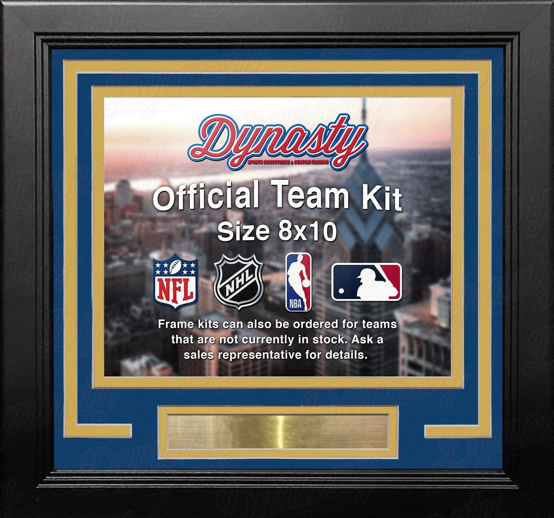 Dynasty Sports & Framing Custom Framing Royal Blue Matting & Yellow Trim / Landscape (Horizontal); Standard Glass / No Nameplate or Medallions Milwaukee Brewers Custom MLB Baseball 8x10 Picture Frame Kit (Multiple Colors)