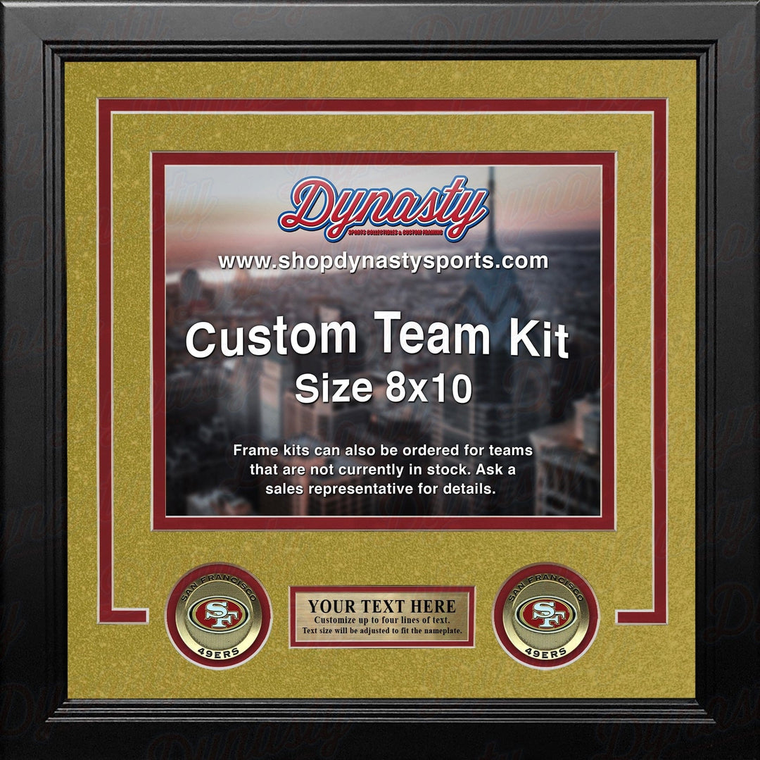 Dynasty Sports & Framing Custom Framing San Francisco 49ers Gold Custom NFL Football 8x10 Picture Frame Kit