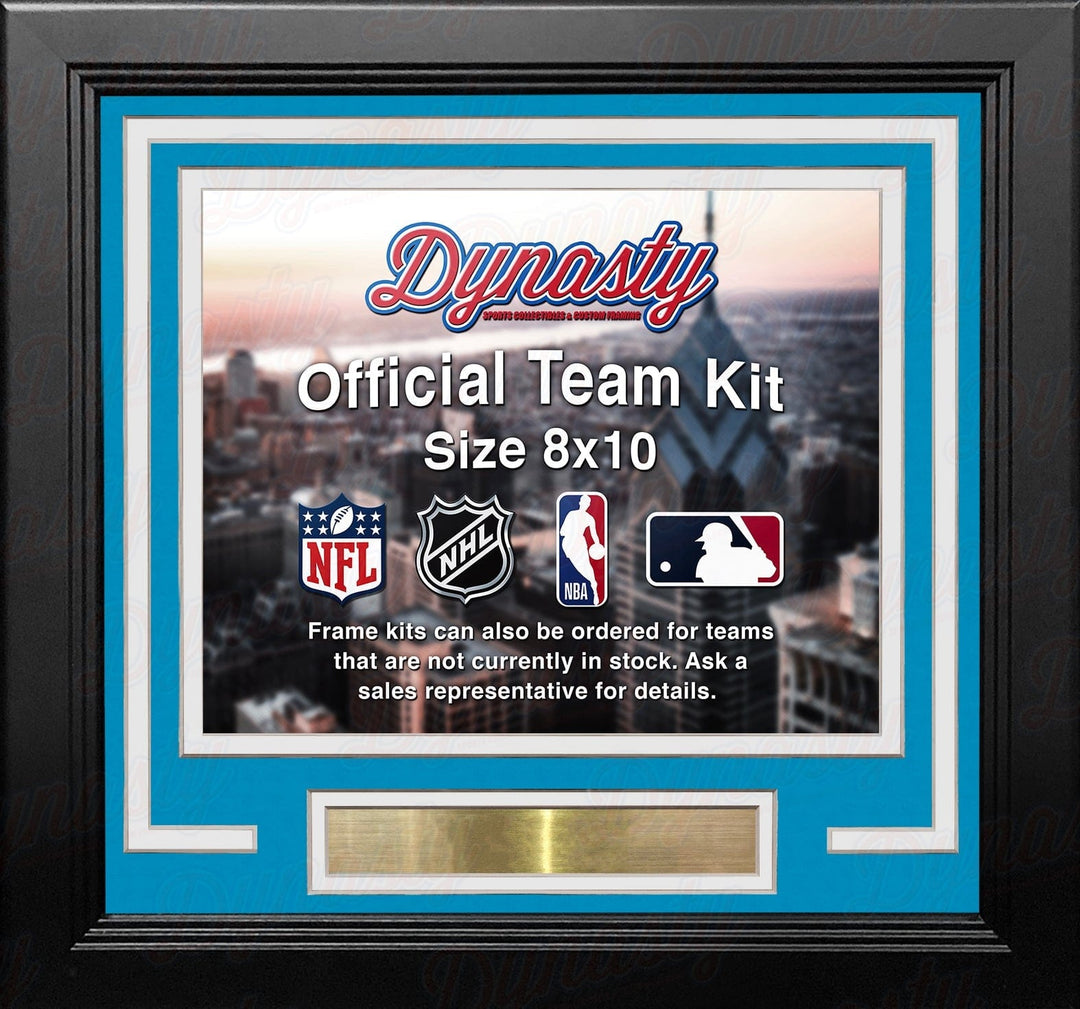 Dynasty Sports & Framing Custom Framing Sky Blue Matting & White Trim / Landscape (Horizontal); Standard Glass / No Nameplate or Medallions Denver Nuggets Throwback Custom NBA Basketball 8x10 Picture Frame Kit (Multiple Colors)