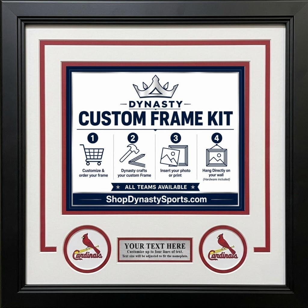 Dynasty Sports & Framing Custom Framing White Matting & Red Trim / Landscape (Horizontal); Standard Glass / No Nameplate or Logos St. Louis Cardinals Custom MLB Baseball 16x20 Picture Frame Kit (Multiple Colors)