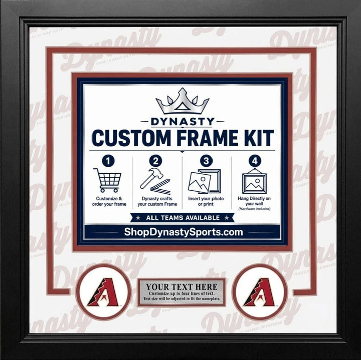 Dynasty Sports & Framing Custom Framing White Matting & Sedona Red Trim / Landscape (Horizontal); Standard Glass / No Nameplate or Logos Arizona Diamondbacks Custom MLB Baseball 8x10 Picture Frame Kit (Multiple Colors)
