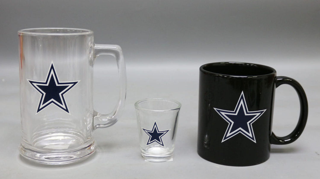 Dynasty Sports & Framing Drinkware - 3-Piece Gift Set Dallas Cowboys 3-Piece Glassware Gift Set