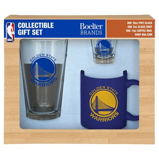 Dynasty Sports & Framing Drinkware - 3-Piece Gift Set Golden State Warriors 3-Piece Glassware Gift Set