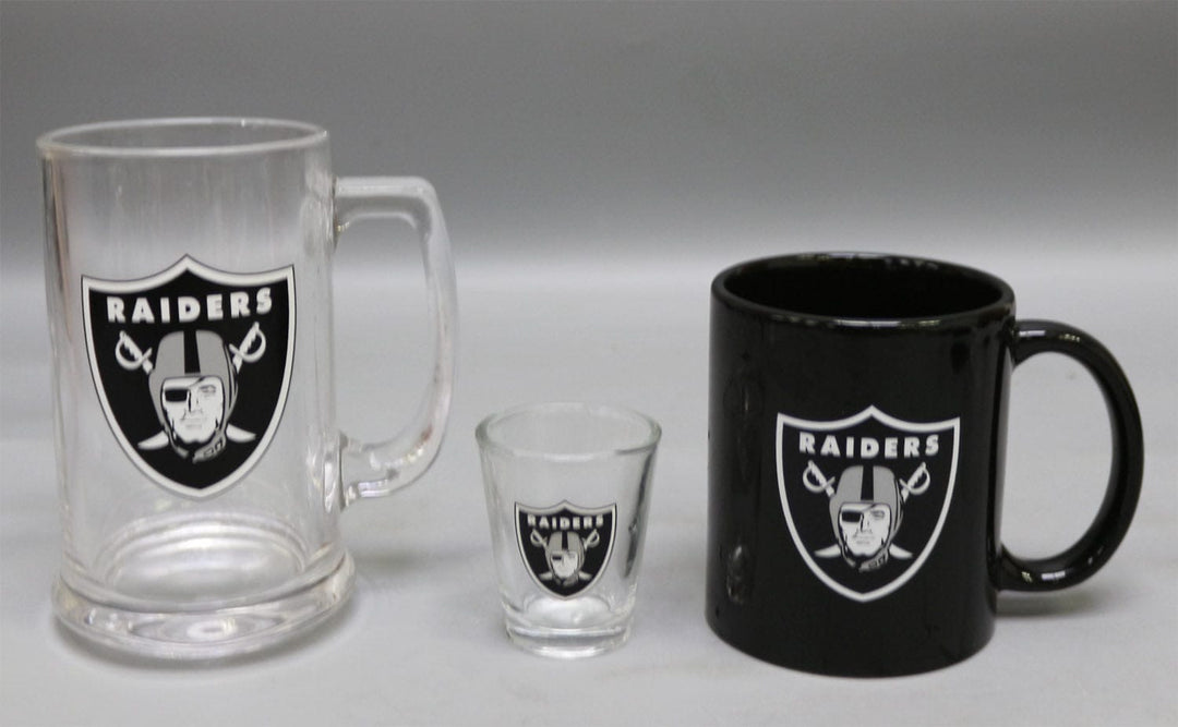 Dynasty Sports & Framing Drinkware - 3-Piece Gift Set Las Vegas Raiders 3-Piece Glassware Gift Set